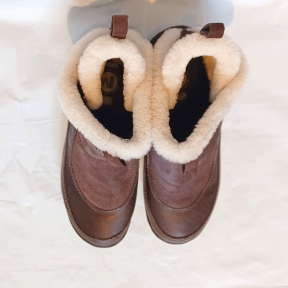 Merrell Women’s 7.5 Sulis Coffee Brown Leather Boots Waterproof Hiking. - Picture 4 of 5